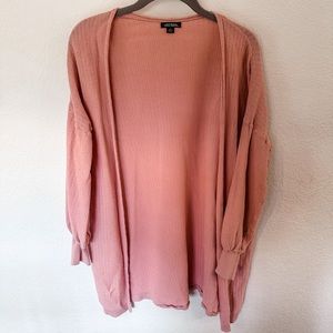 Wild fable rose slub sweater cardigan